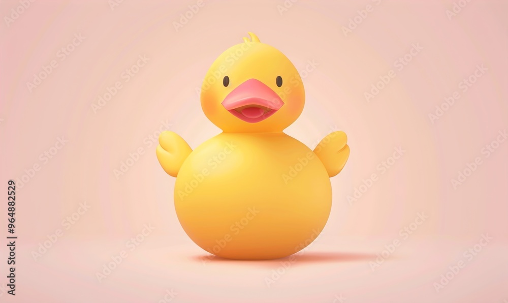 Realistic cartoon avatar of cute yellow duck animal on simple minimalist background Generate AI Realistic cartoon avatar of cute yellow duck animal on simple minimalist background Generate AI