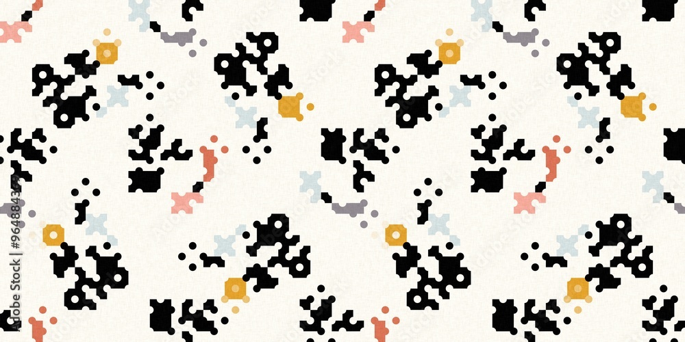 Simple glitch geometric seamless abstract banner with playful woven summer color. Bright whimsical gender neutral border bold irregular shape textile cotton effect edging. Simple glitch geometric seamless abstract banner with playful woven summer color. Bright whimsical gender neutral border bold irregular shape textile cotton effect edging.