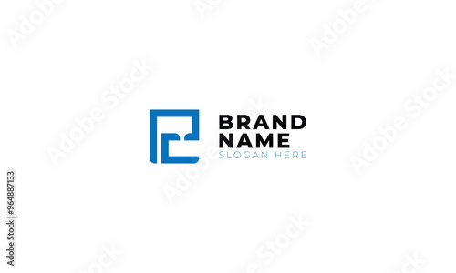 Initials PC Abstract Lettermark Logo Design