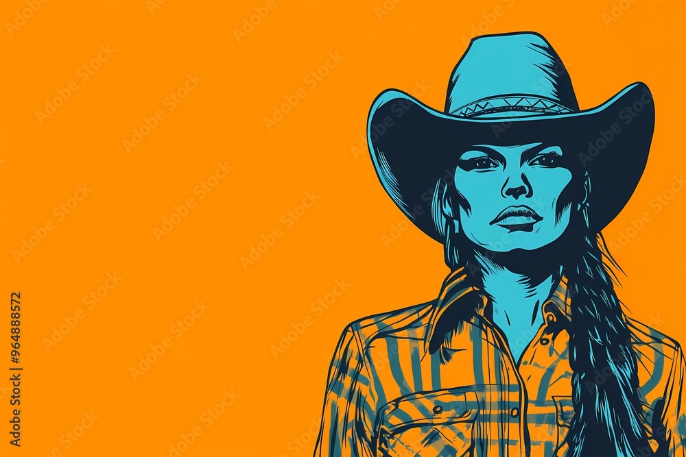 background image of a cowboy woman, western illustration style, western. background image of a cowboy woman, western illustration style, western.