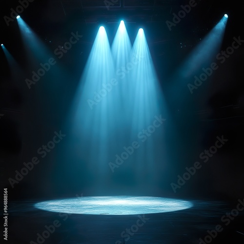 Quiet theater with a center spotlight illuminating the empty stage wallpaper photo