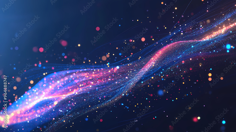 Fototapeta premium Futuristic energy trajectory with vibrant colors