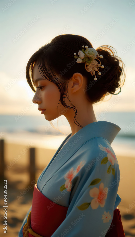 浴衣姿の女性 浴衣姿の女性