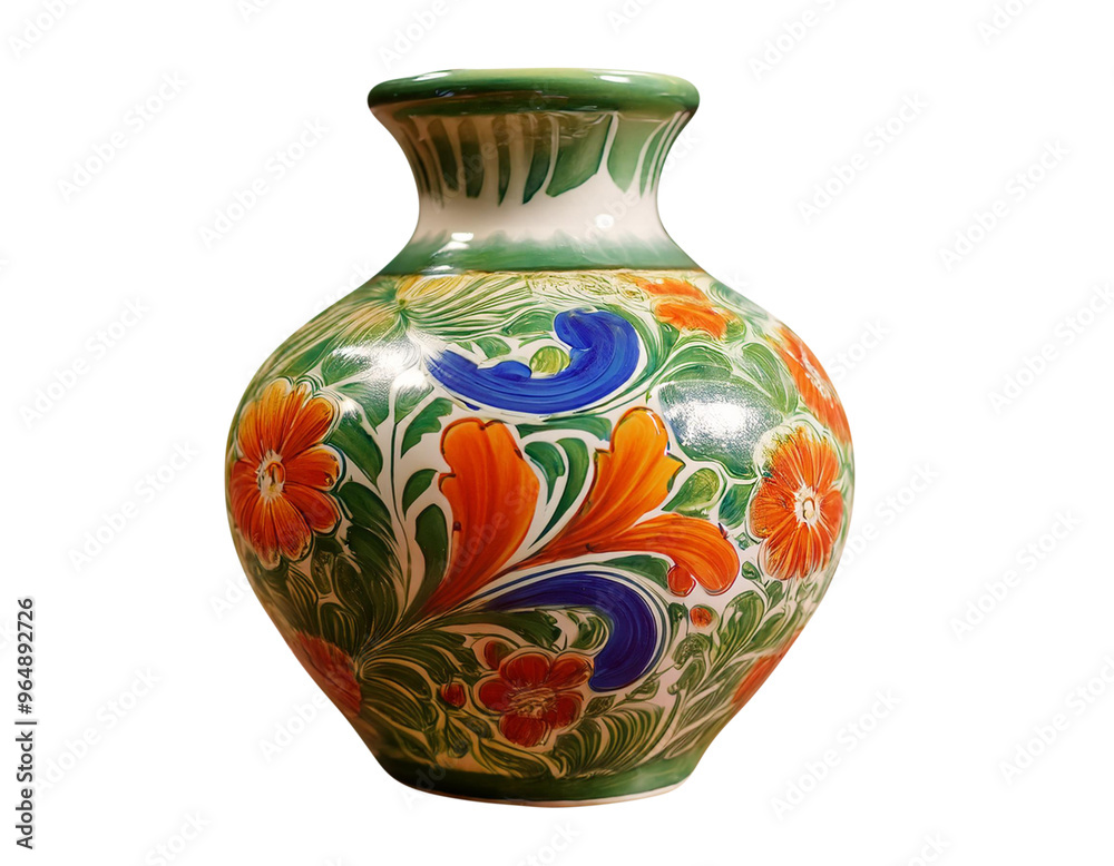 Close-Up of a Ceramic Vase with Artistic Glaze and Design Close-Up of a Ceramic Vase with Artistic Glaze and Design