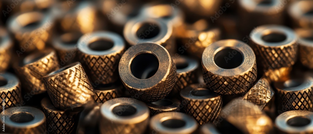 Close-up of metallic beads designed with intricate patterns Close-up of metallic beads designed with intricate patterns