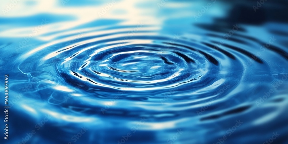 Abstract blue water ripple, close-up, creating a mesmerizing pattern. Abstract blue water ripple, close-up, creating a mesmerizing pattern.