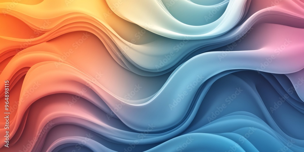 Abstract blue, pink, and orange wavy background. Abstract blue, pink, and orange wavy background.