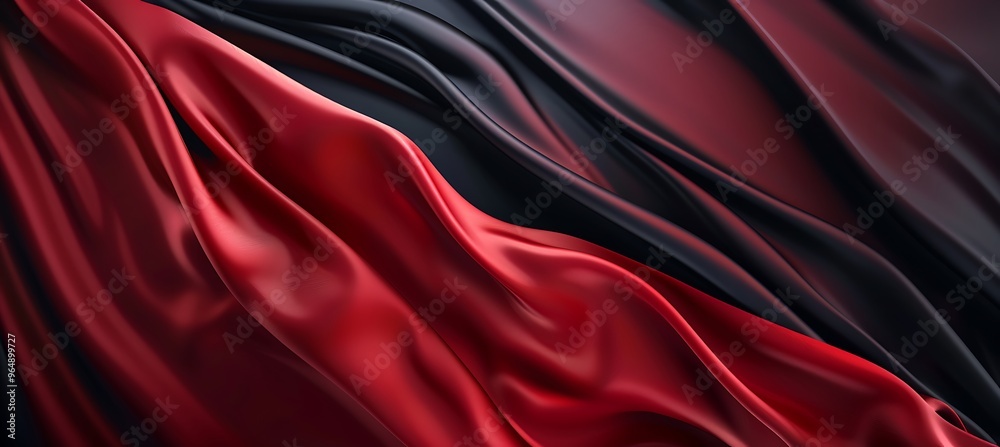 Red and Black Color Flow on an Abstract Backdrop Red and Black Color Flow on an Abstract Backdrop