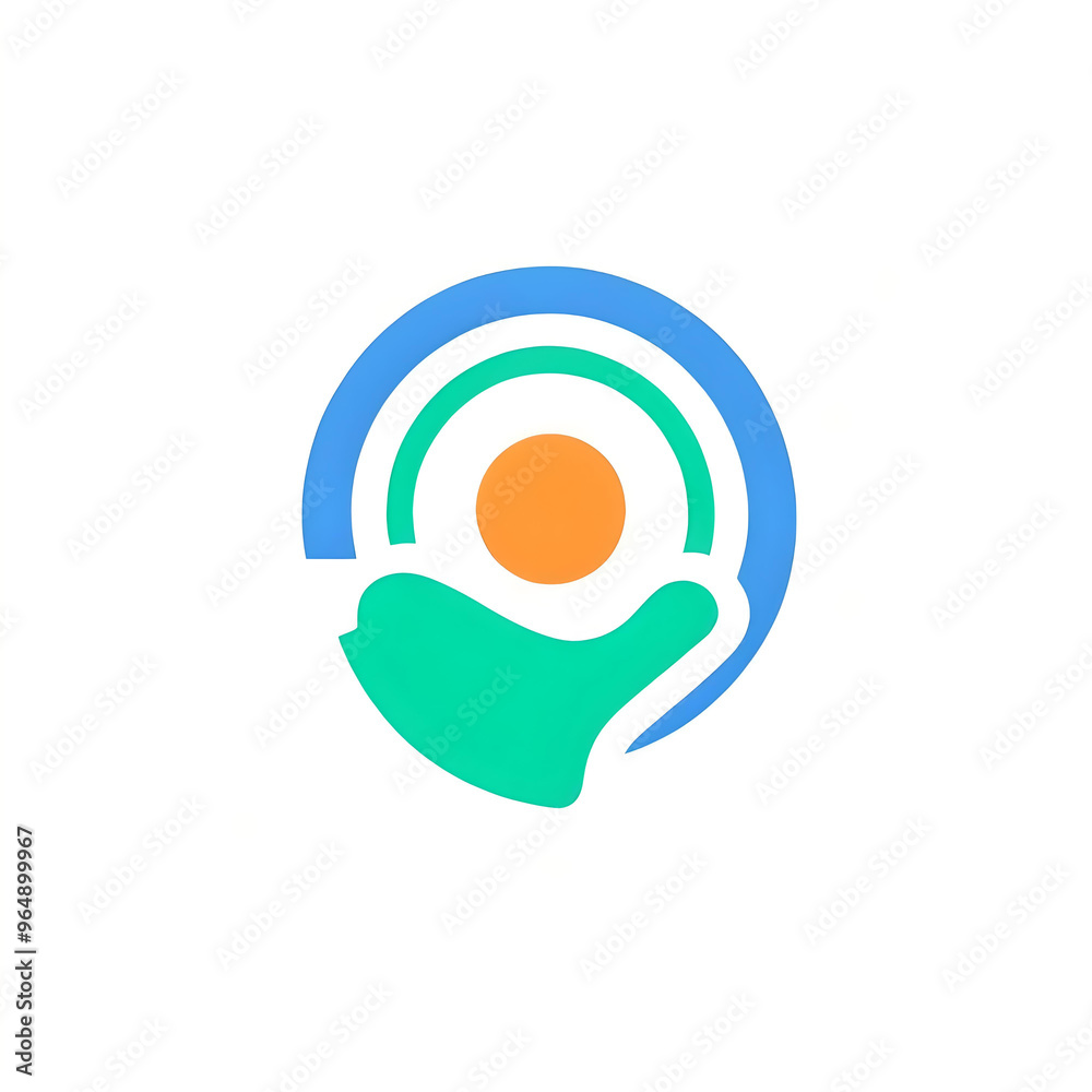 Fototapeta premium 'Hand' company logo featuring a creative hand symbol, designed for optimal printing on T-shirts and apparel. generated ai