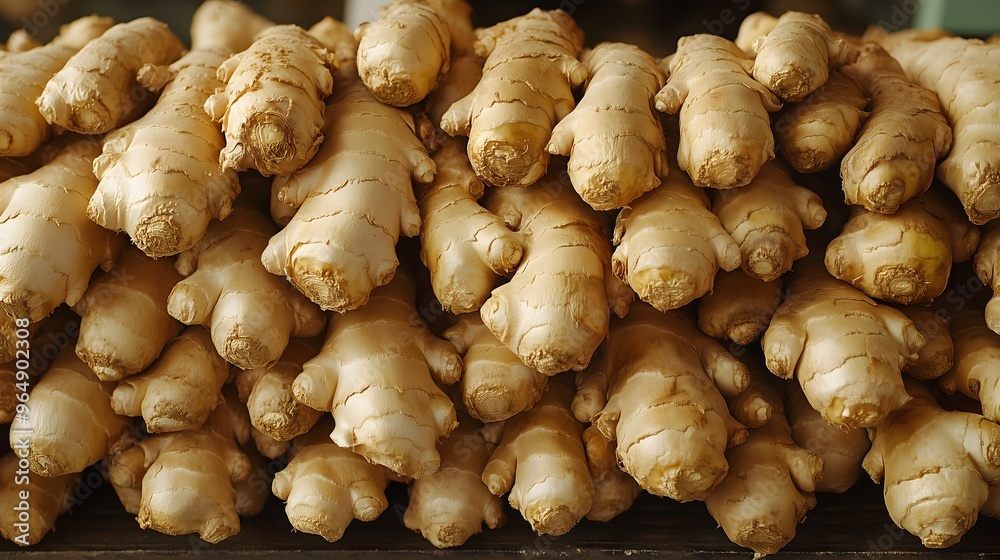 Fresh Organic Ginger Roots Pile for Culinary and Health Fresh Organic Ginger Roots Pile for Culinary and Health