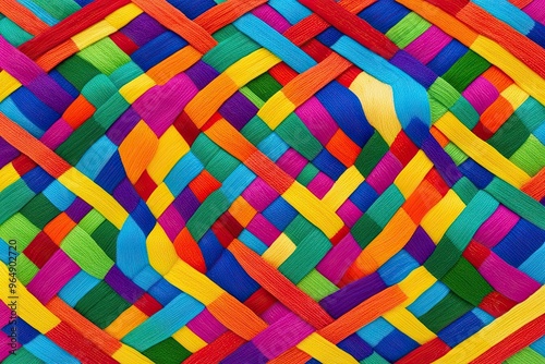 Colorful Interwoven Patterns in Dynamic Dimensional Design