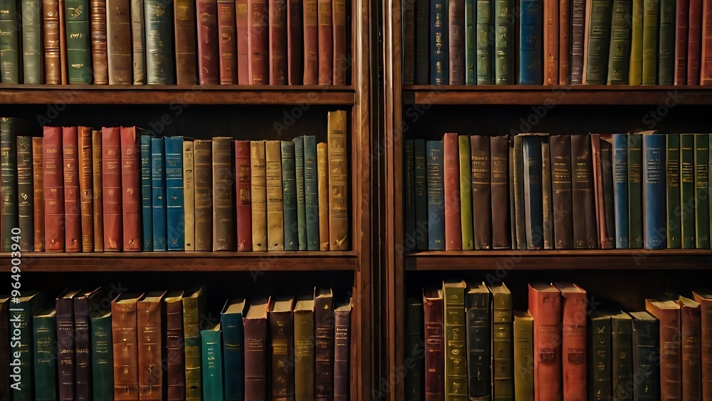 Numbers of shelves filled with random colorful books in different places, rich and helpful library shelves treasures of knowledge Numbers of shelves filled with random colorful books in different places, rich and helpful library shelves treasures of knowledge