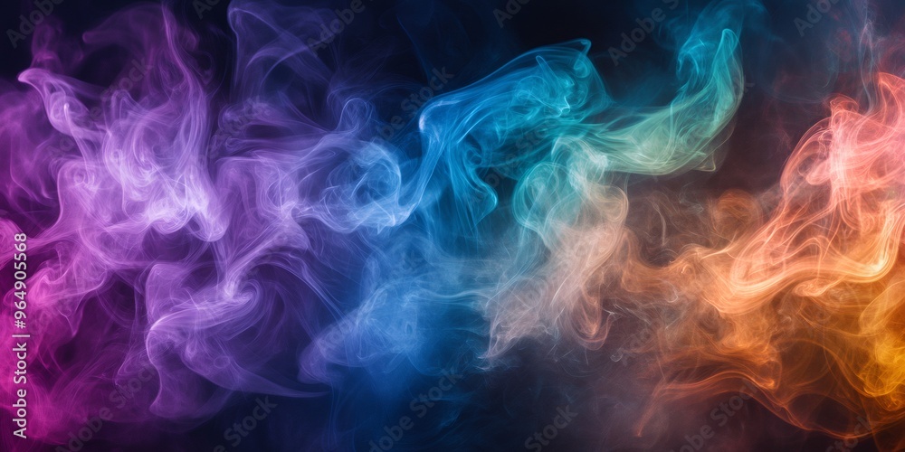 Abstract colorful smoke on a black background. Abstract colorful smoke on a black background.