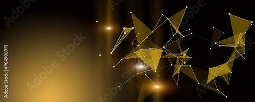 Futuristic plexus panorama background design illustration with light