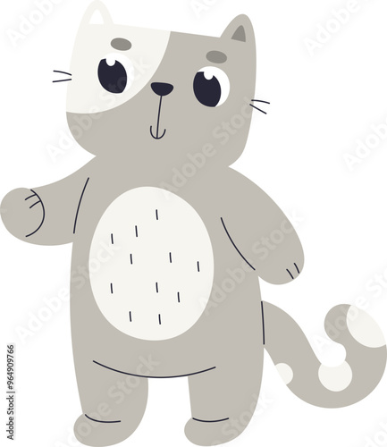 Hand Drawn Staying Cat