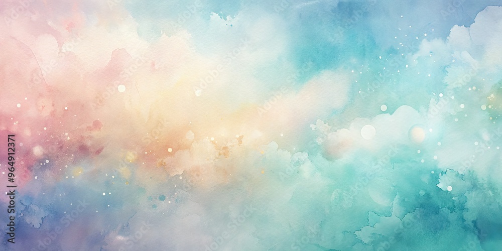 Soft, dreamy, abstract watercolor background with gentle brushstrokes, subtle texture, and muted colors, perfect for adding your own design elements or text.