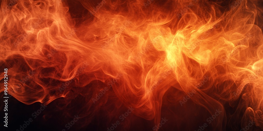 Abstract fiery orange and red smoke on dark background. Abstract fiery orange and red smoke on dark background.