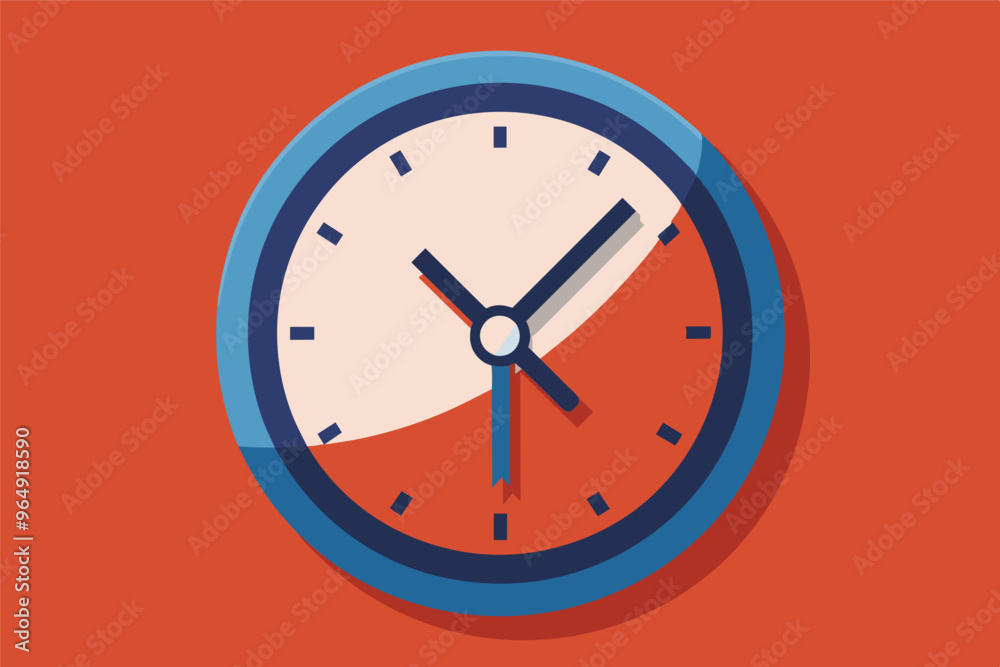 A vibrant wall clock showing 10:10 against a bright yellow background, representing the passage of time in a modern, minimalistic design A vibrant wall clock showing 10:10 against a bright yellow background, representing the passage of time in a modern, minimalistic design