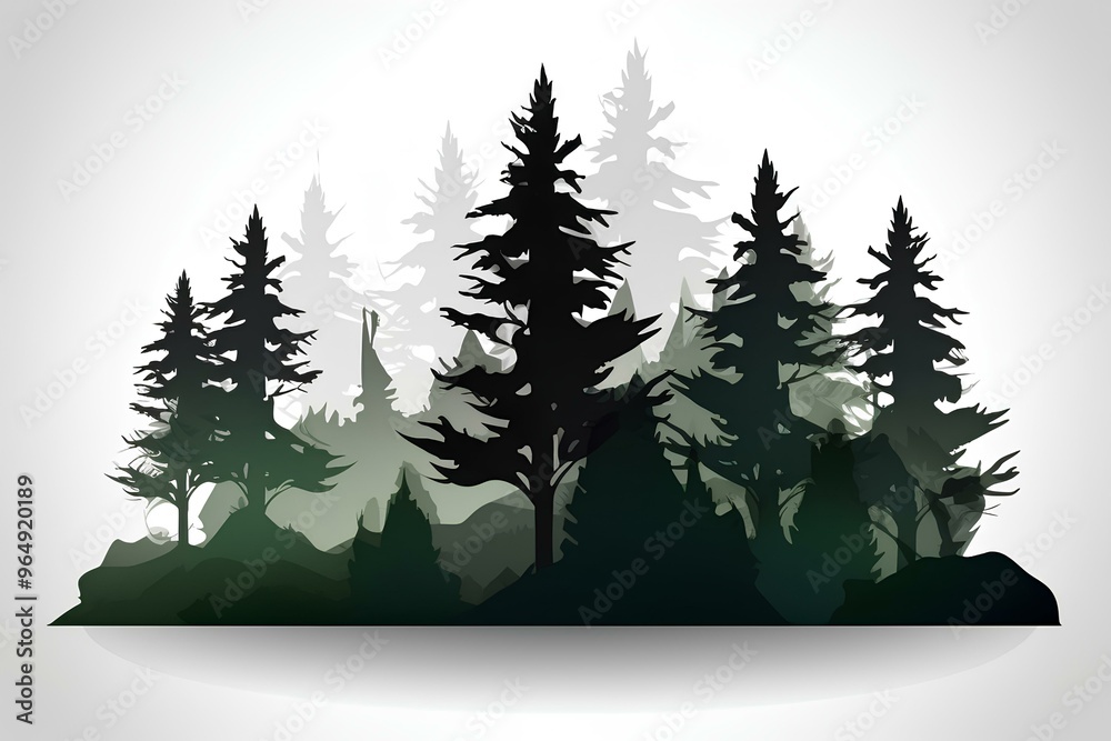 Obraz premium winter forest background