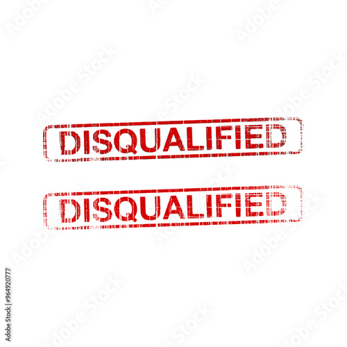 disqualified stamp set