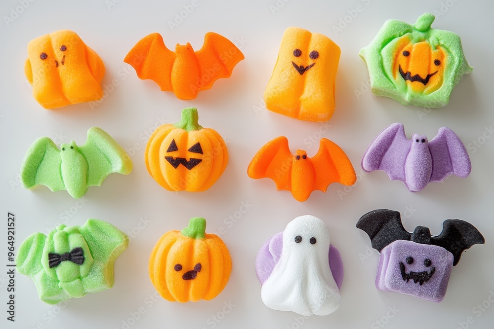 Halloween-Themed Sugar Paste Decorations