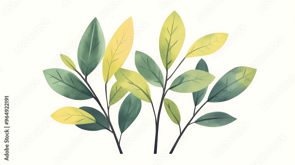 Naklejka premium leaves isolated on white