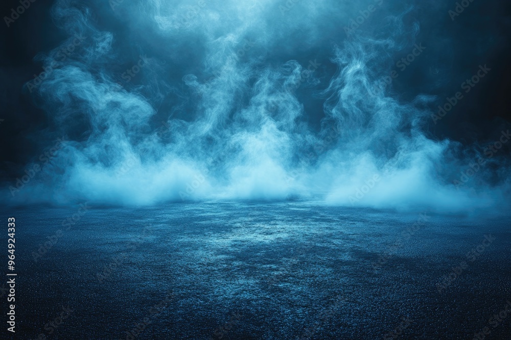 Blue Smoke on Dark Background Blue Smoke on Dark Background