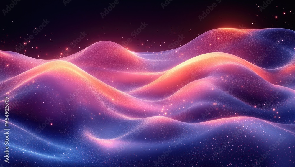 Obraz premium Abstract Glowing Landscape