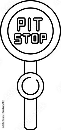 Pitstop icon outline illustration vector