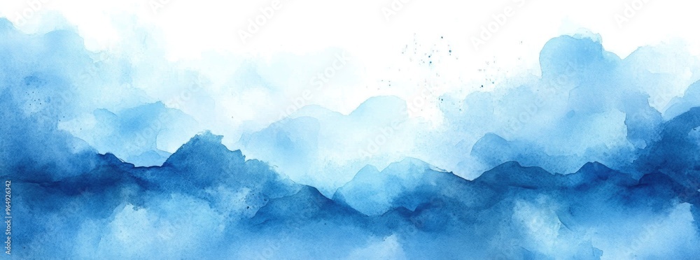 Abstract Watercolor Mountain Landscape Abstract Watercolor Mountain Landscape