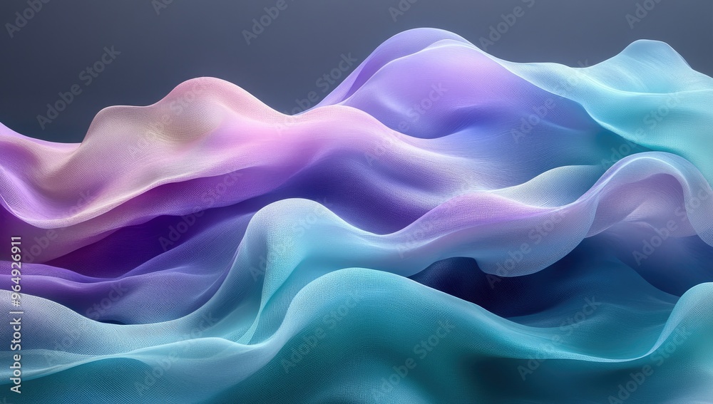 Fototapeta premium Abstract Colorful Fabric Waves