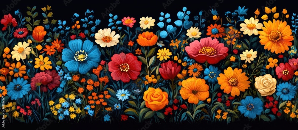 Vibrant Floral Tapestry Vibrant Floral Tapestry