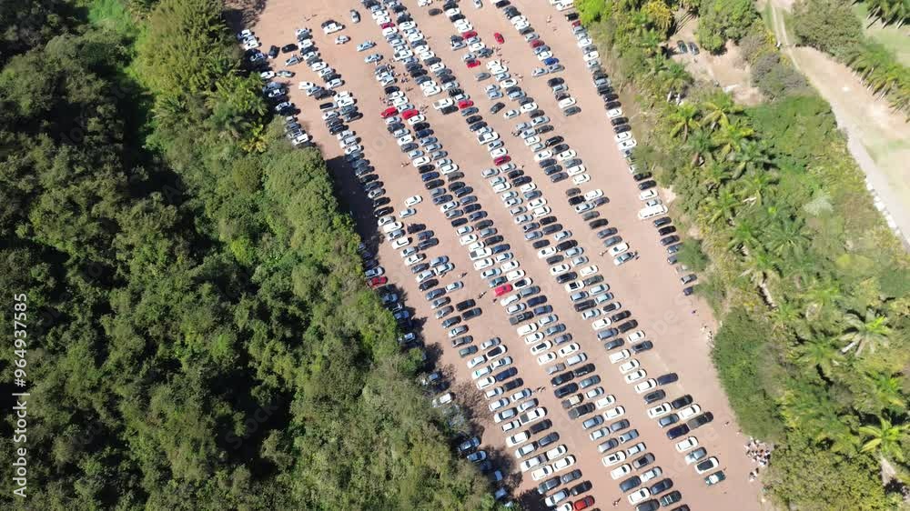 Estacionamento de Carros visto de cima