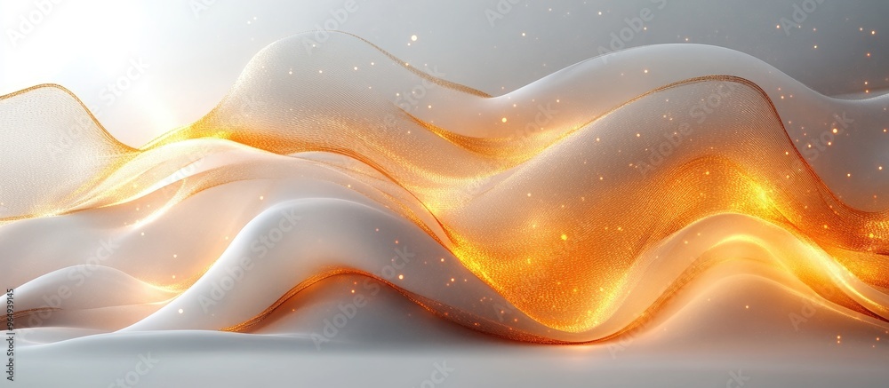 Abstract Golden Wave with Sparkle Abstract Golden Wave with Sparkle