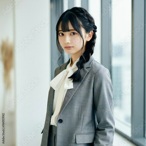 Cute Japanese woman in her 20s, smiling