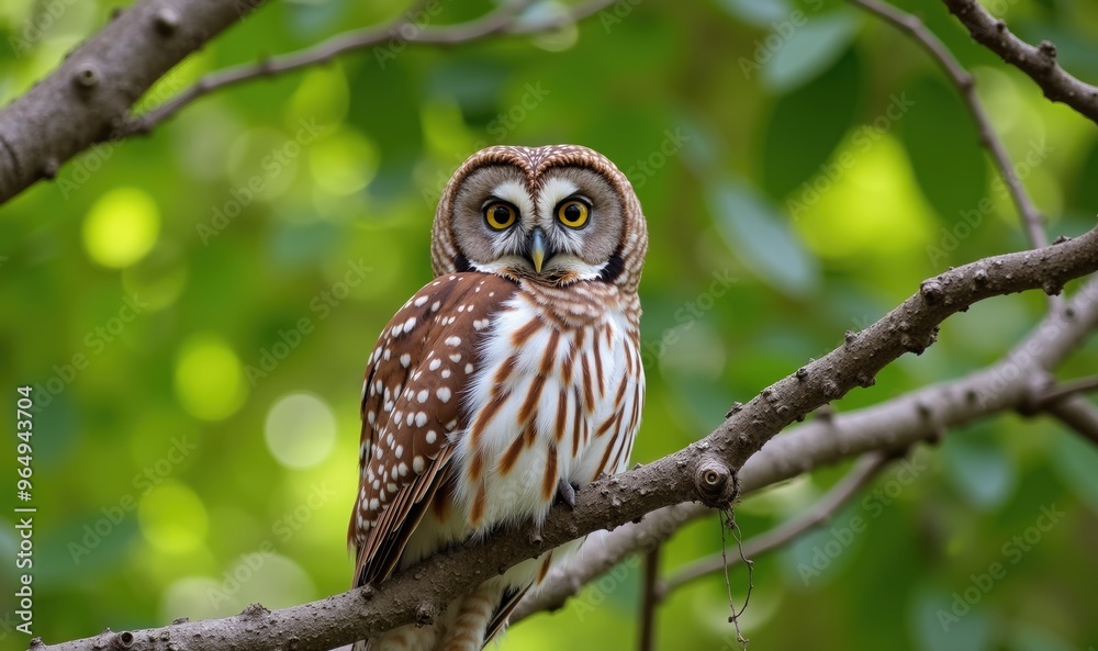 A beautifully detailed owl perched on a branch, set against a lush green background. Ideal for wildlife enthusiasts, educators, and nature-themed projects. A beautifully detailed owl perched on a branch, set against a lush green background. Ideal for wildlife enthusiasts, educators, and nature-themed projects.