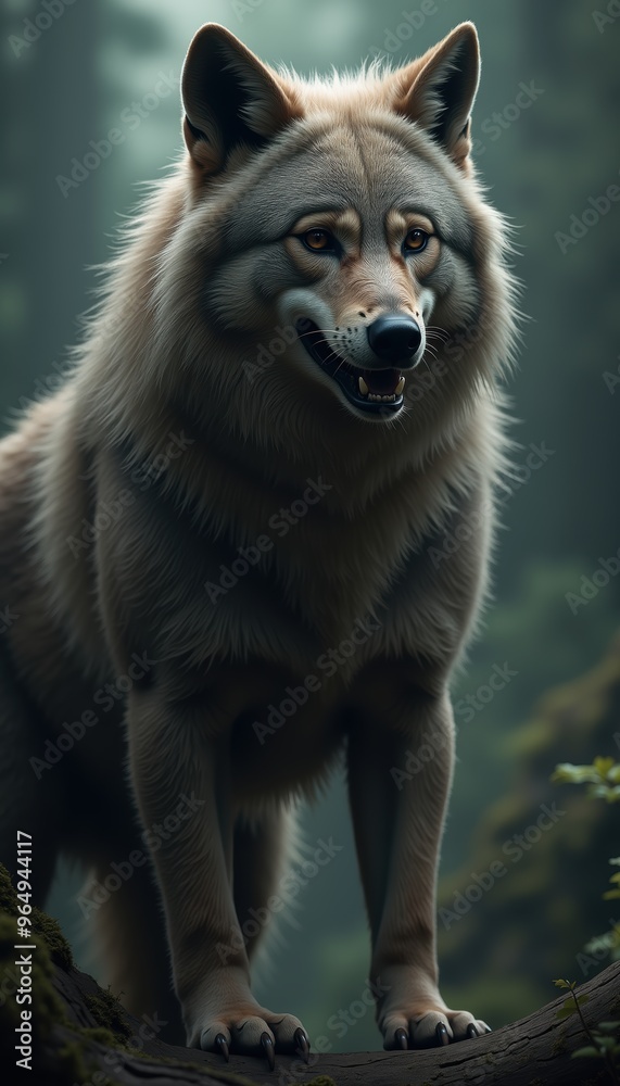 A majestic wolf stands confidently in a misty forest, showcasing its beauty and power, perfect for wildlife, nature conservation, and outdoor adventure themes. A majestic wolf stands confidently in a misty forest, showcasing its beauty and power, perfect for wildlife, nature conservation, and outdoor adventure themes.