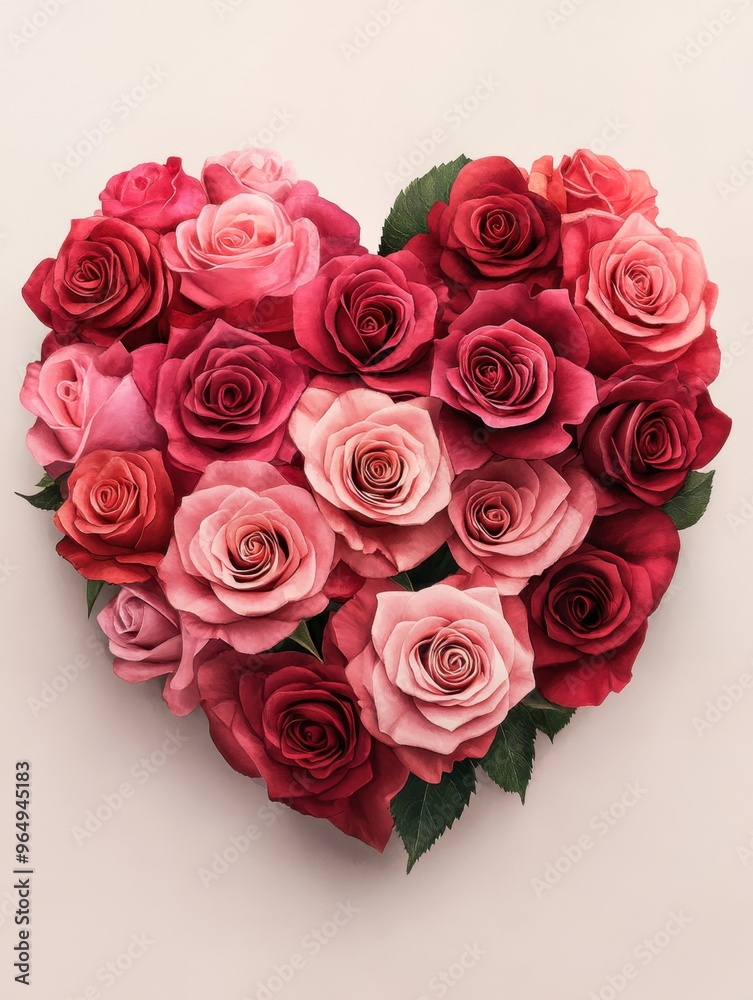Heart-shaped arrangement of colorful roses, symbolizing love and beauty, perfect for romantic occasions and celebrations. Heart-shaped arrangement of colorful roses, symbolizing love and beauty, perfect for romantic occasions and celebrations.