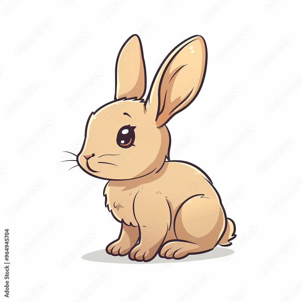 A small rabbit cartoon 2d style A small rabbit cartoon 2d style