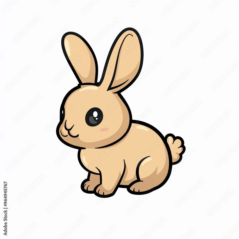 A small rabbit cartoon 2d style A small rabbit cartoon 2d style