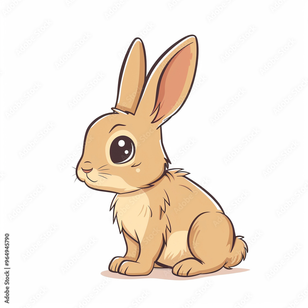 A small rabbit cartoon 2d style A small rabbit cartoon 2d style