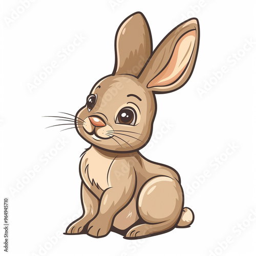 A small rabbit cartoon 2d style