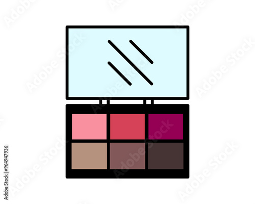 Beauty, Body Care and Cosmetics. Vector Linear Flat Icons and Design Elements