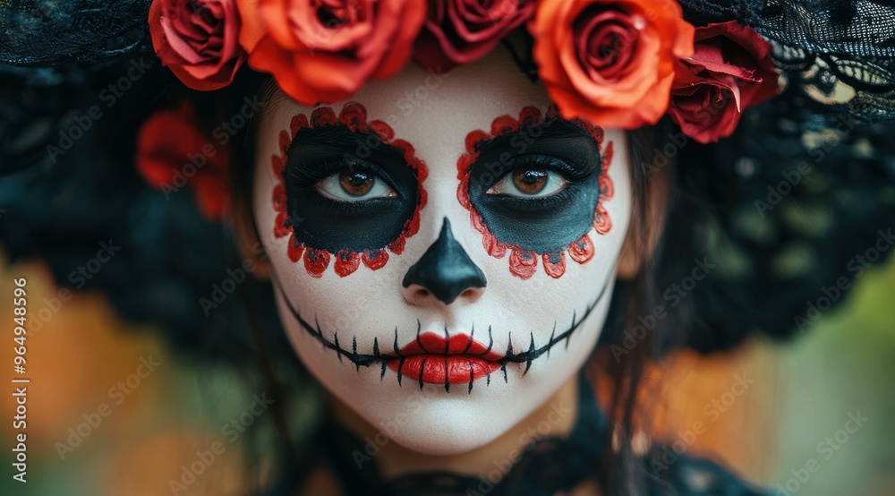 Day of the dead makeup portrait Day of the dead makeup portrait