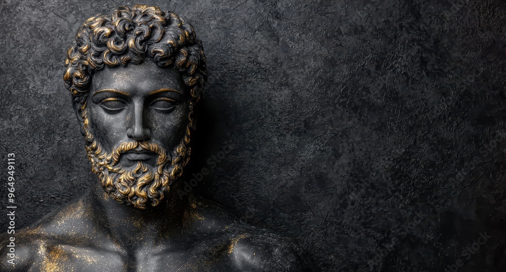 Dramatic portrait of a classical male figure Dramatic portrait of a classical male figure