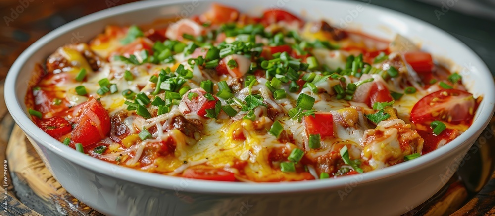 A Sauce With Onions Cheese Tomatoes Pepper And Processed Meat A Sauce With Onions Cheese Tomatoes Pepper And Processed Meat
