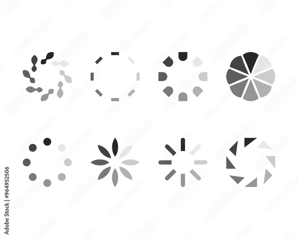 Collection Loading bar status icon. Vector illustration. Set of vector loaded icons. Download progress. Donload or Upload. Collection Loading bar status icon. Vector illustration. Set of vector loaded icons. Download progress. Donload or Upload.