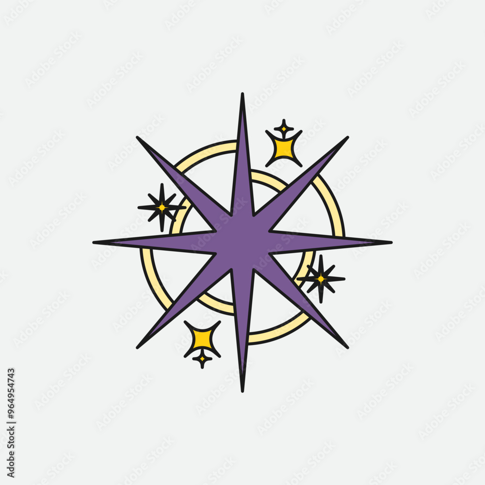 Fototapeta premium Colorful Sparkle Icon Template