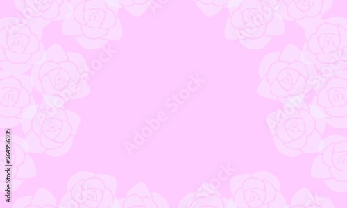 Soft light pink roses. Gentle spring flow. The scent of cherry blossoms. Gift wrapping or card background for women's day, Valentine's Day, birthday or wedding. Illustration.