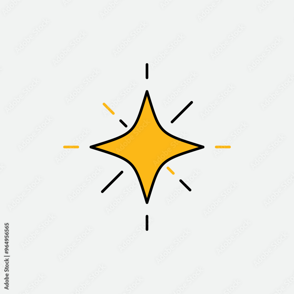 Star Yellow Vector Template Star Yellow Vector Template